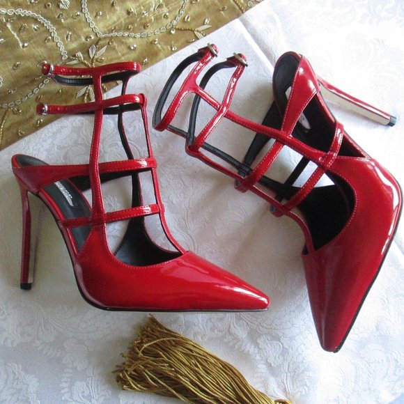 ๐๐ GUESS MACYโS RED PATENT STILLETTO SIZE 7M ๐๐ - Picture 4 of 15